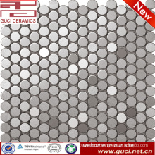 Circular stainless steel mosaic tile for kitchen wall design